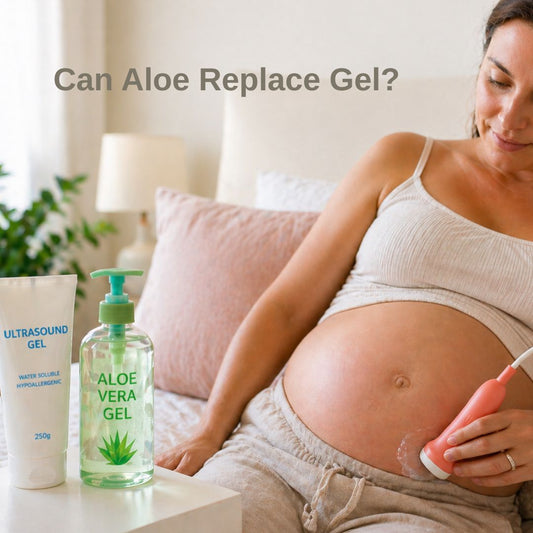 woman using best at-home fetal doppler with gel for clearer heartbeat detection