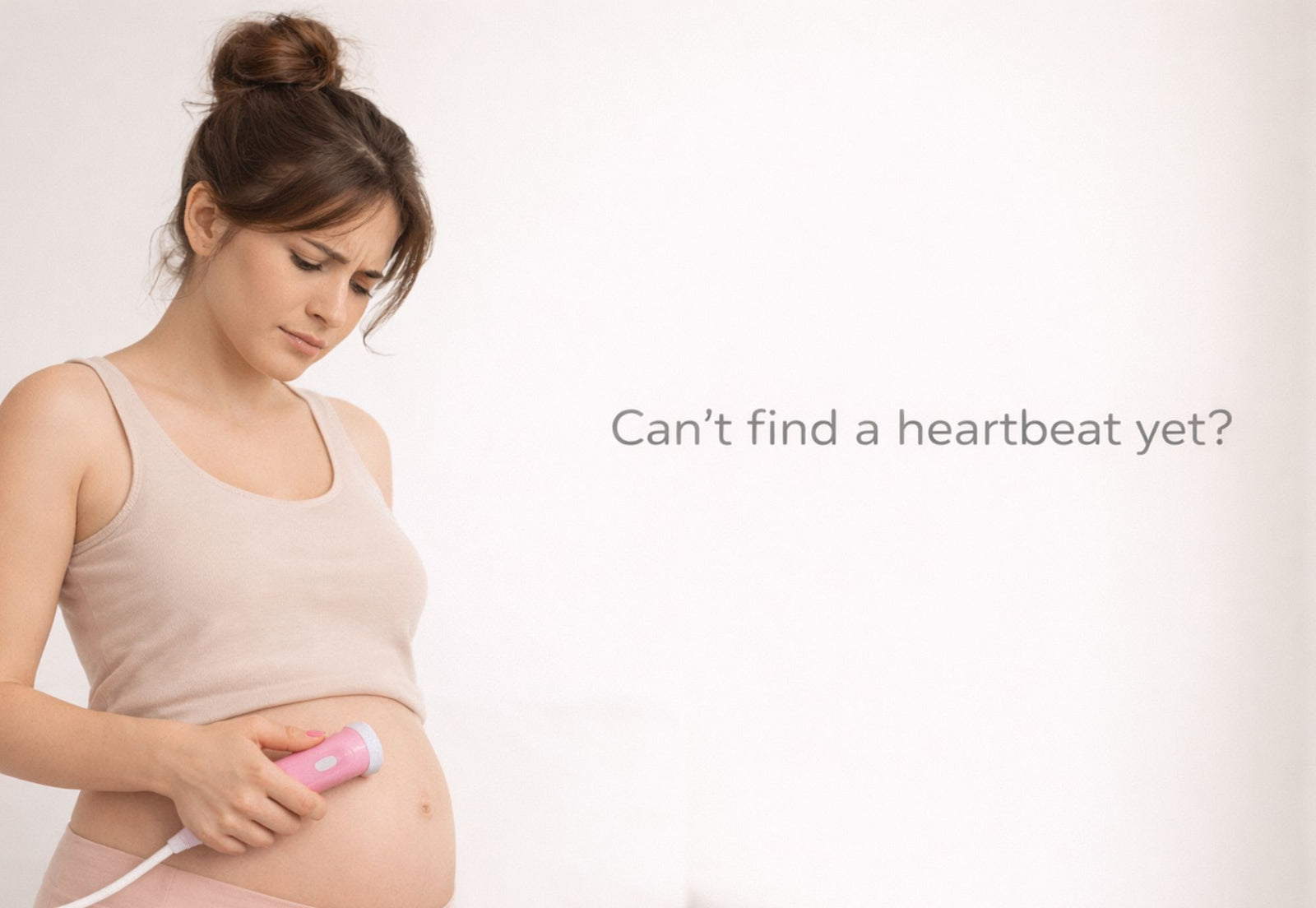 difficulty finding heartbeat with fetal doppler pregnant woman using device at home