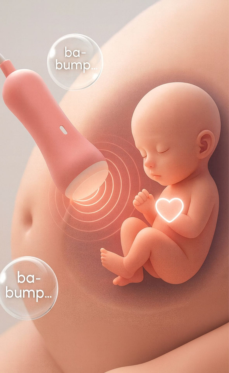 BabyNera fetal Doppler illustration – modern artwork