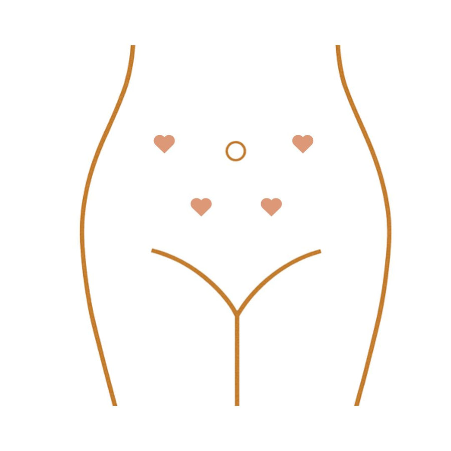 Fetal doppler placement between 24 and 32 weeks showing heartbeat position higher in the abdomen